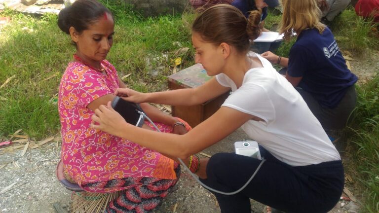 Blood pressure screening campaign at community