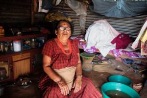 Rebati Tiwari - interior of the shelter